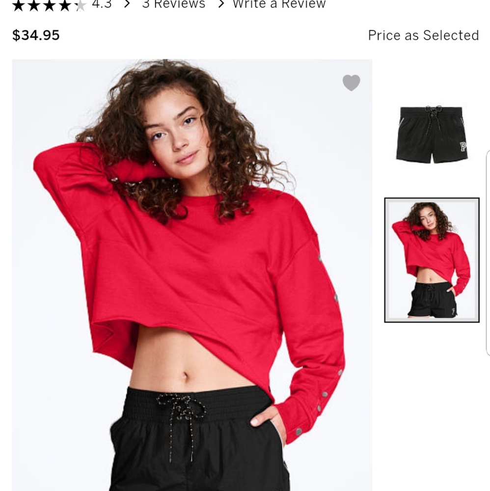 Victoria's secret PINK high Waitsted taffeta short